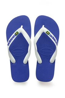 Шлепанцы с логотипом бразильского флага Havaianas, синий