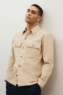 Хлопковая куртка-рубашка с двумя карманами Next, серый