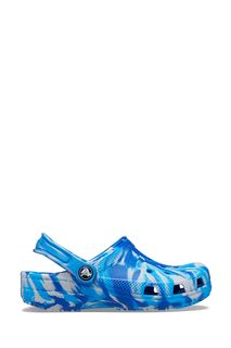 Детские босоножки Blue Classic с мраморным узором Crocs, синий