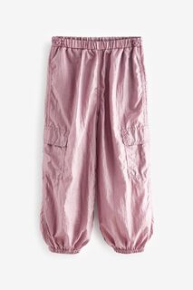 Широкие брюки-карго с манжетами Next, розовый