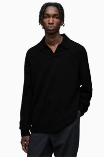 Черная рубашка-поло AllSaints Anson All Saints, черный