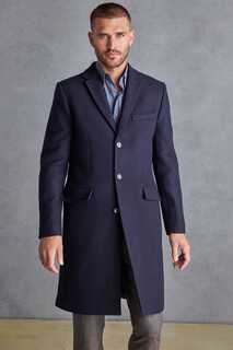 Пальто в стиле Эпсом из фирменного кашемира Next, синий