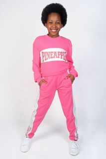 Беговые брюки с розовым логотипом Pineapple, розовый