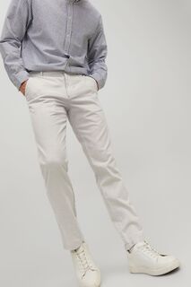Льняные брюки-чиносы JACK &amp; JONES, серый