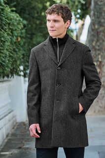 Фирменное шерстяное пальто Epsom с насыщенной текстурой Next, серый
