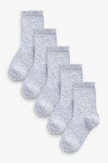 Комплект из 5 пар носков с высоким содержанием хлопка Next, серый