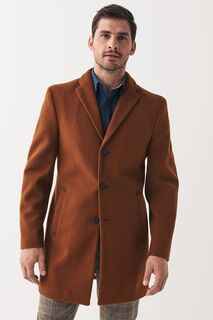 Пальто в стиле Эпсом Next, коричневый