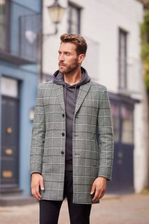 Пальто в стиле English Epsom из фирменной итальянской шерсти Next, серый