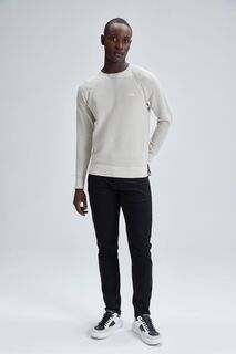 Кремовый свитер из пике Calvin Klein, бежевый
