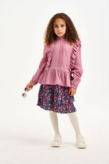 Фиолетовая блузка из хлопка Nicole Miller, фиолетовый