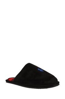 Мужские тапочки Klarence с клетчатым логотипом Polo Ralph Lauren, черный