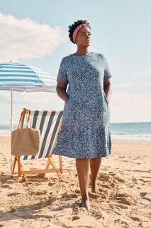 Платье Pipers с короткими рукавами Seasalt Cornwall, синий