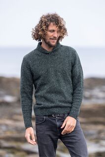 Серый мужской свитер Donegal с шалевым воротником Celtic &amp; Co. , серый