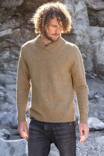 Мужской свитер Camel Donegal с шалевым воротником Celtic &amp; Co. , коричневый