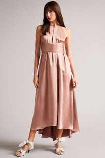 Платье Mmilly приглушенного розового цвета с вырезом бретелькой и асимметричным низом Ted Baker, розовый