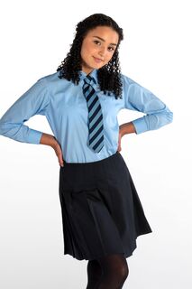 Синяя школьная блузка с длинными рукавами без железа Trutex, синий