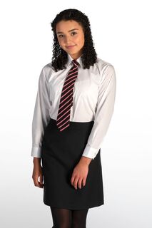Белая школьная блузка с длинными рукавами Non Iron Trutex, белый
