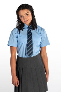 Синяя школьная блузка с короткими рукавами Non Iron Trutex, синий