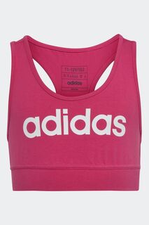 Хлопковый бюстгальтер Essentials с логотипом adidas, розовый