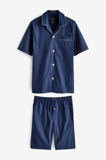Пижама с короткими рукавами и логотипом Polo Ralph Lauren, синий
