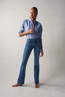 Расклешенные джинсы стрейч с низкой посадкой Own, синий
