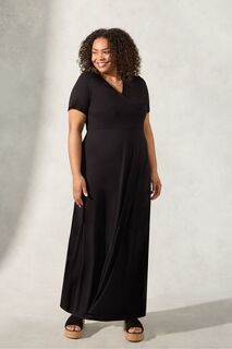 Черное платье макси Curve из джерси Live Unlimited, черный