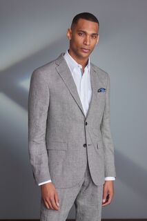 Фирменный костюм Nova Fides и куртка-рубашка из 100% льна Next, серый
