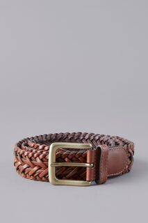 Плетеный кожаный ремень Lakeland Howbeck Lakeland Leather, коричневый