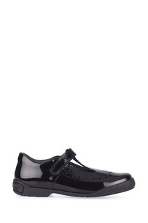 Черные лакированные школьные туфли Start-Rite Leapfrog T Bar F &amp; G Fit Start Rite, черный