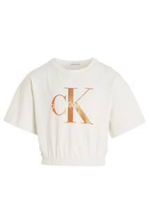 Детская бронзовая футболка с монограммой Calvin Klein