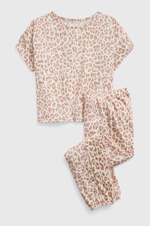 Пижама с короткими рукавами и леопардовым принтом Gap