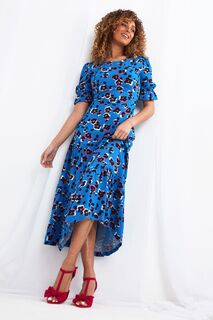 Очаровательное платье с животным принтом Joe Browns, синий