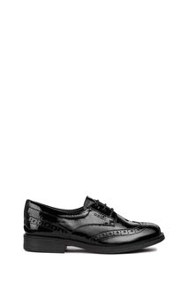 Черные туфли для девочки Junior Agata Geox, черный