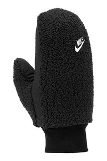 Черные молодежные перчатки из искусственной овчины Nike, черный