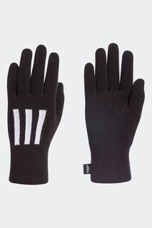 Токопроводящие перчатки с 3 полосками adidas, черный