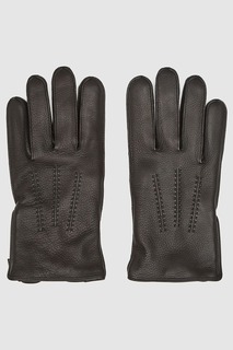 Кожаные перчатки Айовы Reiss, черный