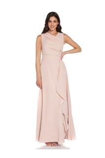 Платье из ниспадающего розового крепа Adrianna Papell, розовый