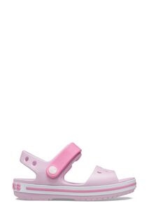 Босоножки с крокодилом Crocs, розовый