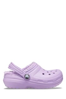 Детские классические босоножки-сабо на подкладке Crocs, фиолетовый