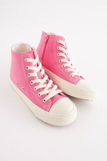 Кроссовки на шнуровке с высоким верхом Next, розовый
