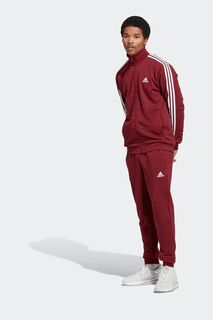 Спортивная одежда Базовый спортивный костюм петельной вязки с 3 полосками adidas, красный