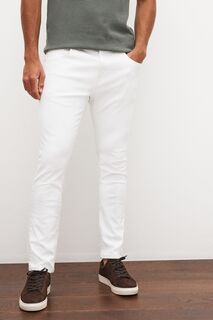 Яркие эластичные джинсы Next, белый