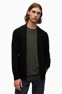 Черный открытый кардиган AllSaints Mode из шерсти мериноса All Saints, черный