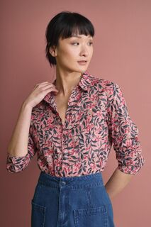 Рубашка Larissa с цветочным принтом из натурального хлопка Seasalt Cornwall, розовый