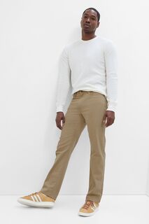 Простые в уходе джинсы прямого кроя Gap, коричневый