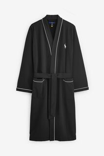 Классический халат с логотипом Polo Ralph Lauren, черный