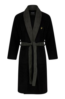 Черный халат из коллекции домашней одежды Lyle &amp; Scott, черный