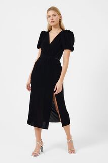 Ilavia черное бархатное длинное платье French Connection, черный