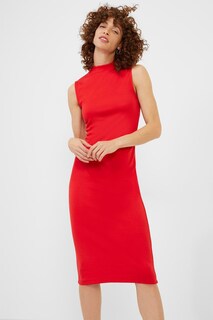 Manhatten красное приталенное женское платье из джерси French Connection, красный