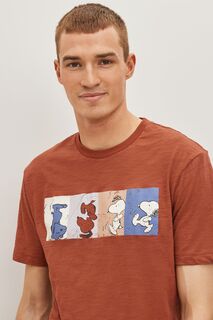 Лицензионная футболка Snoopy Next, коричневый